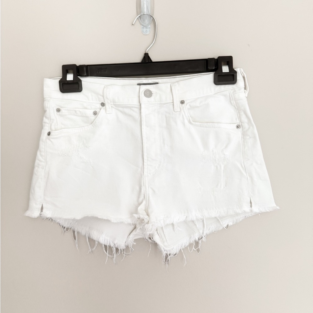 AGOLDE Jaden White Cutoff Denim Shorts – Size 29 - Picture 2 of 3